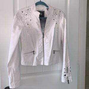 BKE Bling PU Leather Jacket Size Small